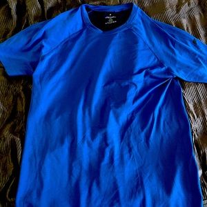 Fabletics Shirt Mens Large Blue Standard Fit Short Sleeve Casual Gym